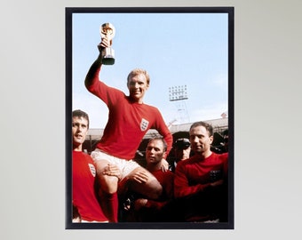 ボビー・ムーア イングランド 1966年ワールドカップ ポスター 写真 ギフト 各種サイズ 額縁なし