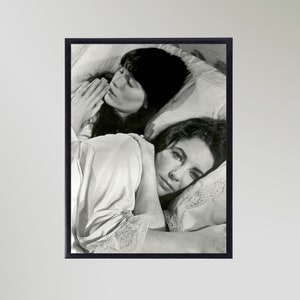 Mia Farrow & Elizabeth Taylor (1968) Print Poster Vintage Picture Gift In Various Sizes Unframed