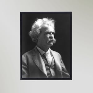 Mark Twain (1907) Tryckposter Vintagebild Gåva I Olika Storlekar Oinramad