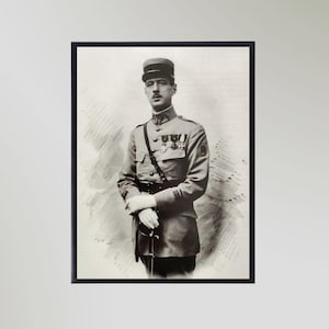 Charles De Gaulle (1920) Print Poster Picture Gift In Various Sizes Unframed