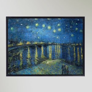 Starry Night Over The Rhône (1888) By Vincent Van Gogh Painting Print Poster Picture Wall Art In Various Sizes Unframed