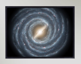 De Melkweg Galaxy ruimte astronomie poster muur print cadeau in verschillende maten ingelijst