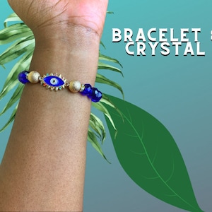Evil Eye Beaded Protection Set ||Crystal Protection Included||Men’s Women’s Bracelet Kit|| Protection Gift