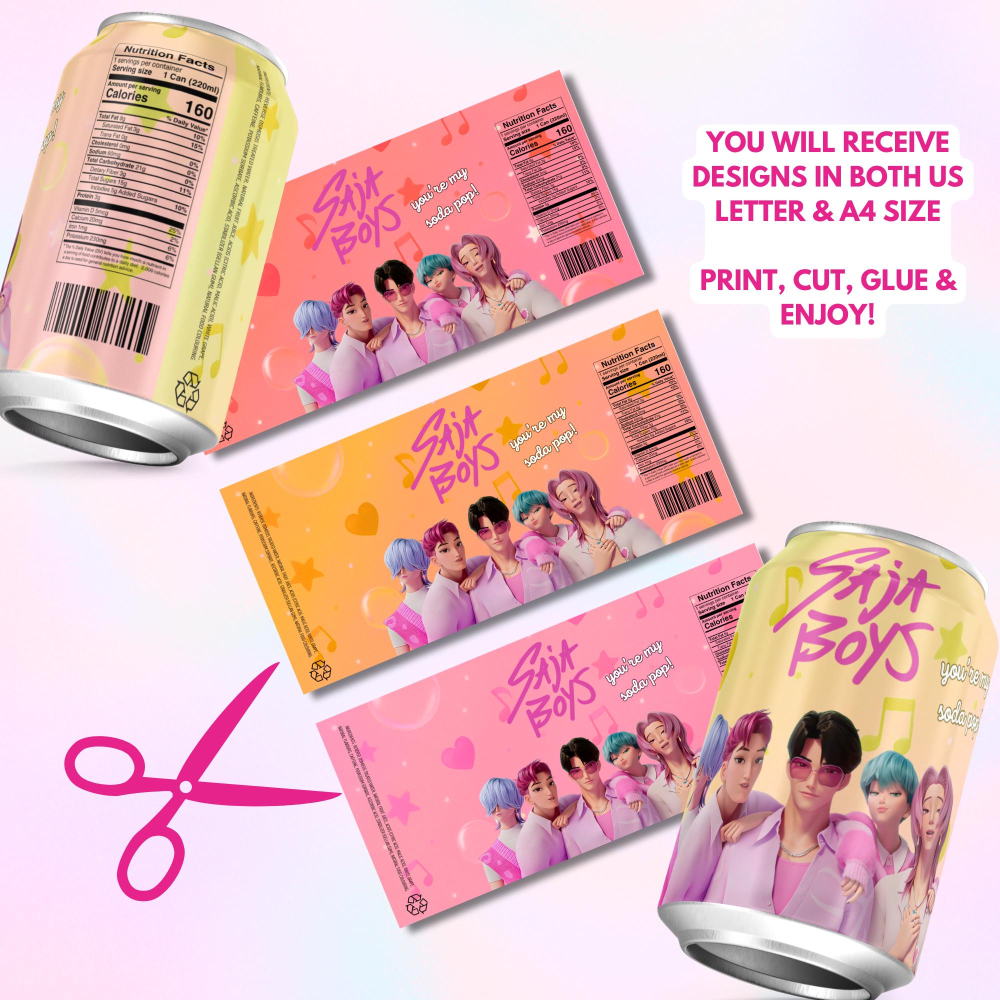 PRINCE DEMOS 1980-1994 CDセット缶ケース入り Editable Kpop Demon Hunters Soda Pop Label 7.5 Oz | Kpop Saja Boys