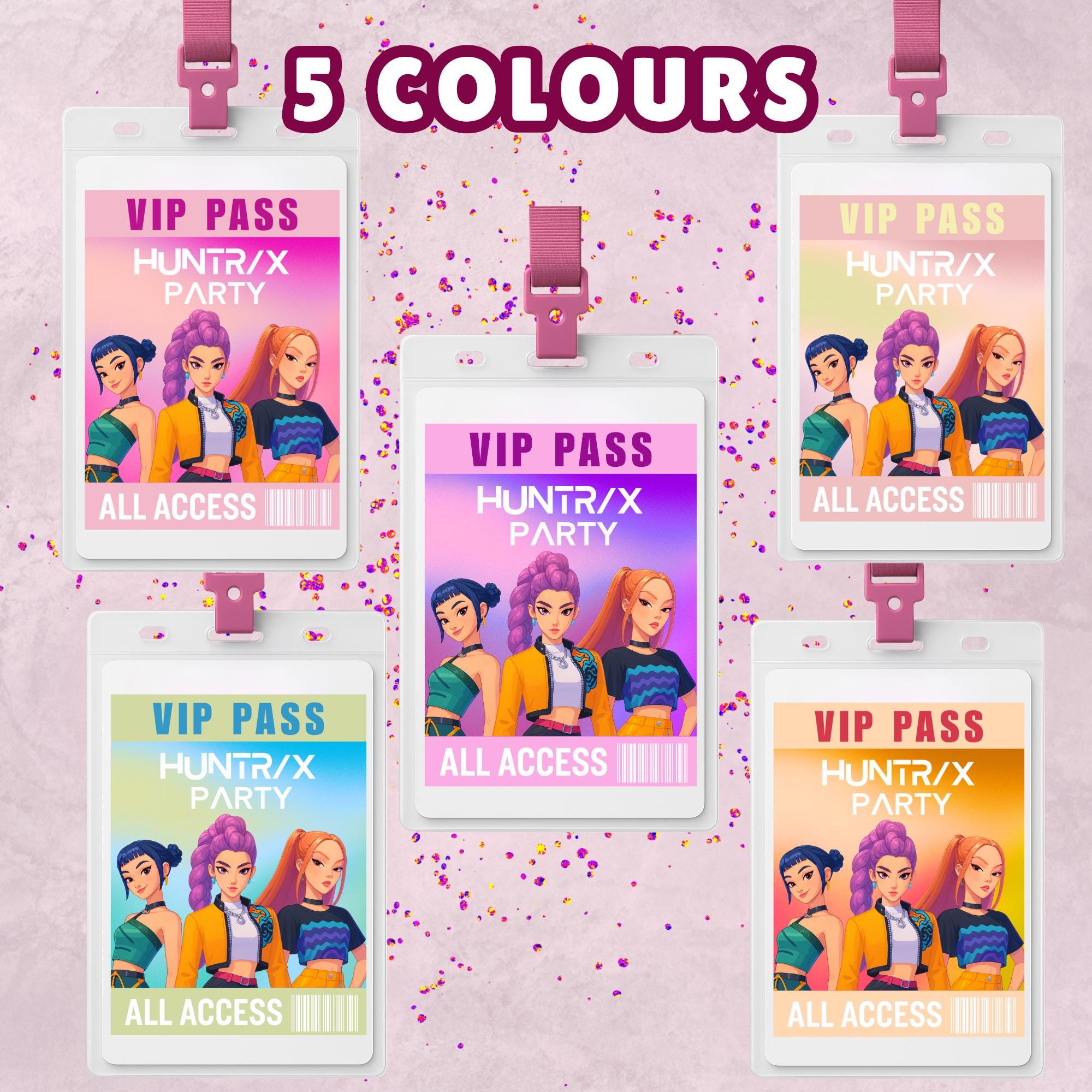 Kpop Demon Hunters VIP Pass Bundle | Huntrix & Saja Boys ID Badges