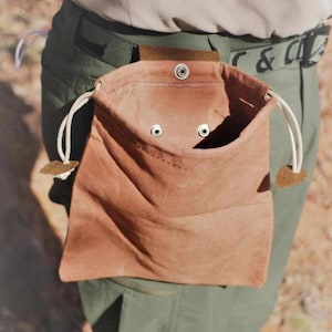 New Canvas Drawstring Bag Dump Pouch Trail Pouch Foraging Hiking Camping Walking Renaissance Festival Morel Mushroom Scouts
