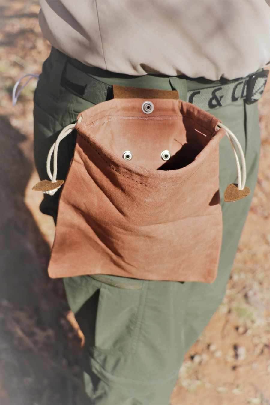 New Canvas Drawstring Bag Dump Pouch Trail Pouch Foraging Hiking Camping Walking Renaissance Festival Morel Mushroom Scouts