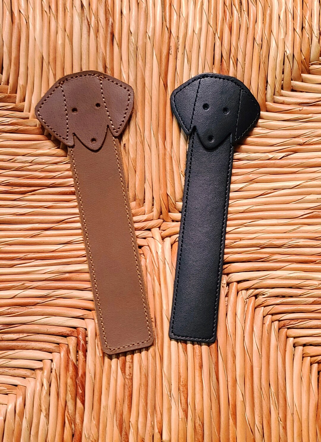 2 Adorable Dachshund Leather Bookmarks Perfect for Valentine's Easter ...