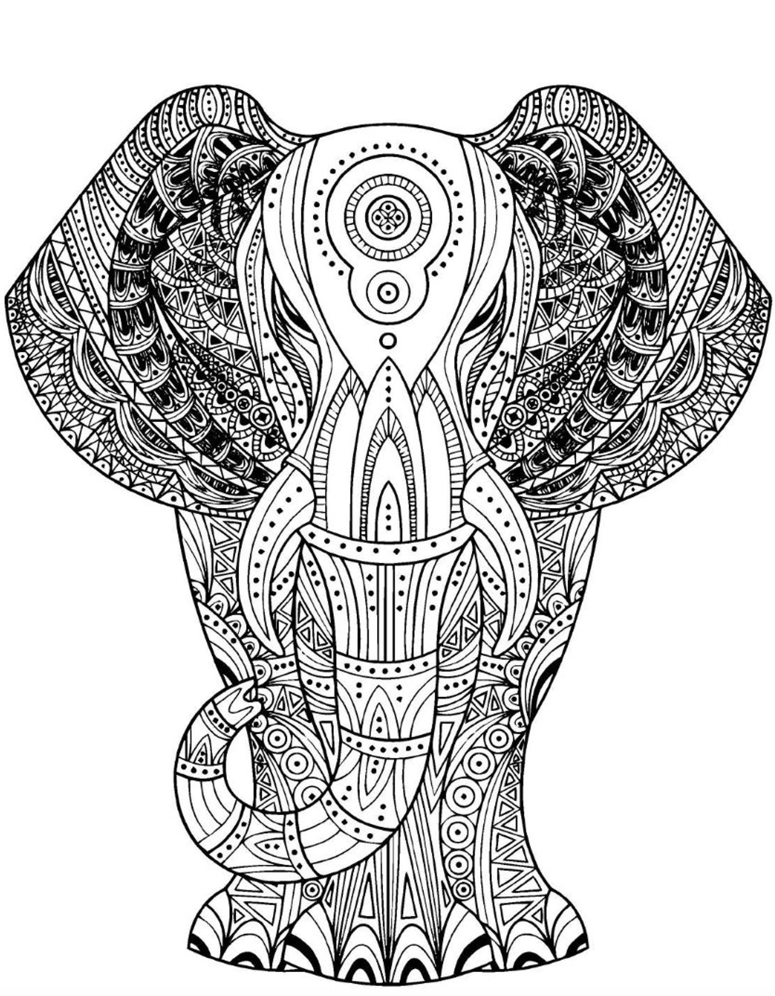 Mandala Elephant Coloring Book - Etsy