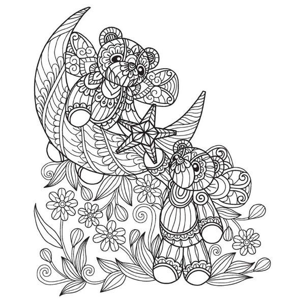 Mandala Animal Coloring Pages 3 Etsy