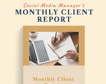 Social Media Analytics Report Template|Canva Template|Social Media Managers Report Template|Client Analytics Report Template|Client Report