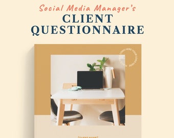 Client Questionnaire Canva Template|Social Media Manager|Social Media Client Questionnaire|Discovery Call Template|Client Questionnaire| SMM