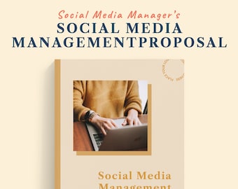 Social Media Manager Proposal Template|Canva Template|Social Media Manager Business|Client Proposal Template|Social Media Marketing Proposal