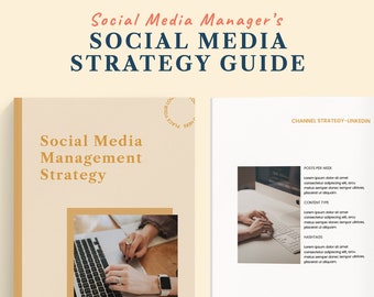 Plantilla de estrategia de redes sociales/Plantilla editable de Canva/Plantilla de estrategia para Social Media Manager/Plantilla de marketing digital/Plantilla SMM