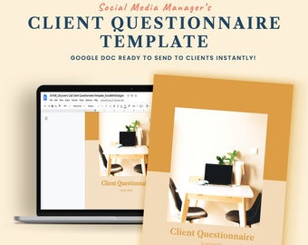 Discovery Call Template|Client Questionnaire Template|Freelance Social Media Managers|Social Media Manager Business|Google DocTemplate