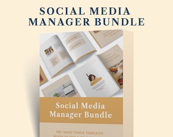 Social Media-Manager Bundle | Freiberuflicher Social-Media-Manager | Social Media-Manager Vorschlag Vorlage|Social Media-Manager Business|Strategy