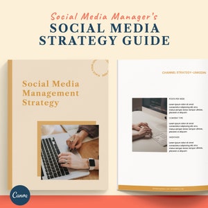 Social Media Strategy Template|Canva Editable Template|Strategy Template for Social Media Manager|Digital Marketing Template|SMM Template