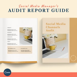 Social Media Audit Template|Canva Template|Audit Report Guide|Social Media Manager Freelance Business|Instagram Audit Template|Channel Audit