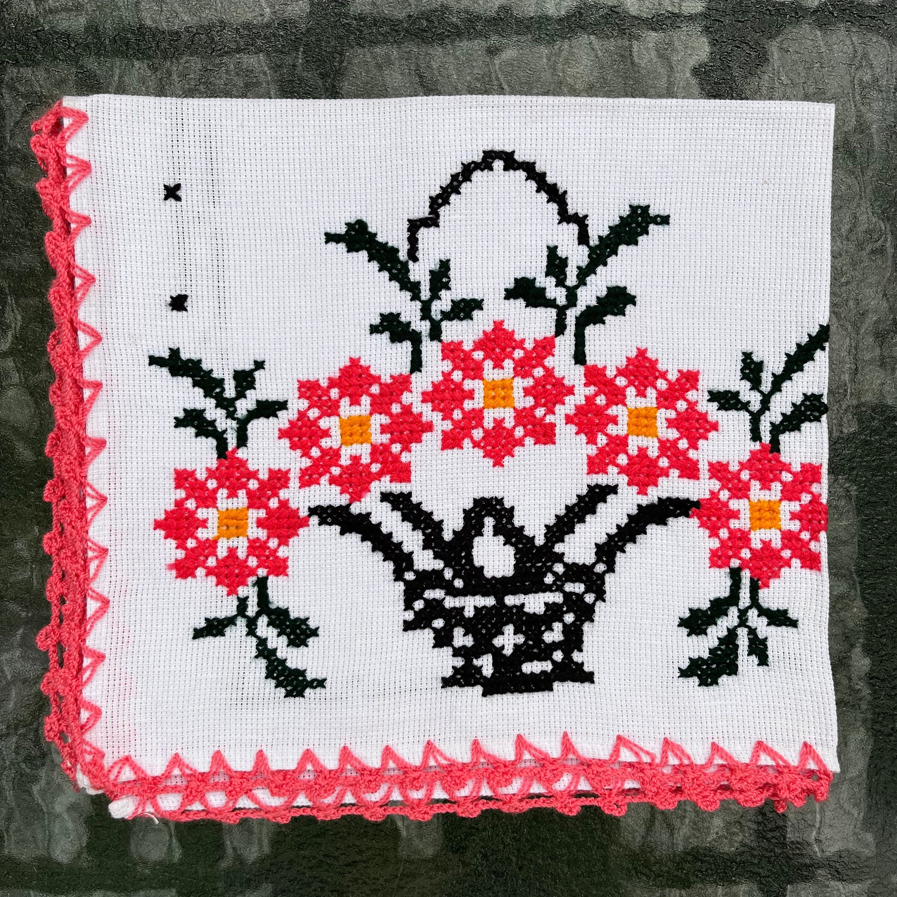 Servilletas para Bordar a Mano Mexicanas Con Dibujo  Mexican Napkins with  Drawing for Hand Embroidered (Flowers 5) : : Home