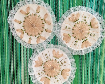 Light Brown Round Tortilla Warmers | Tortilleros | Servilletas Mexicanas Cafe