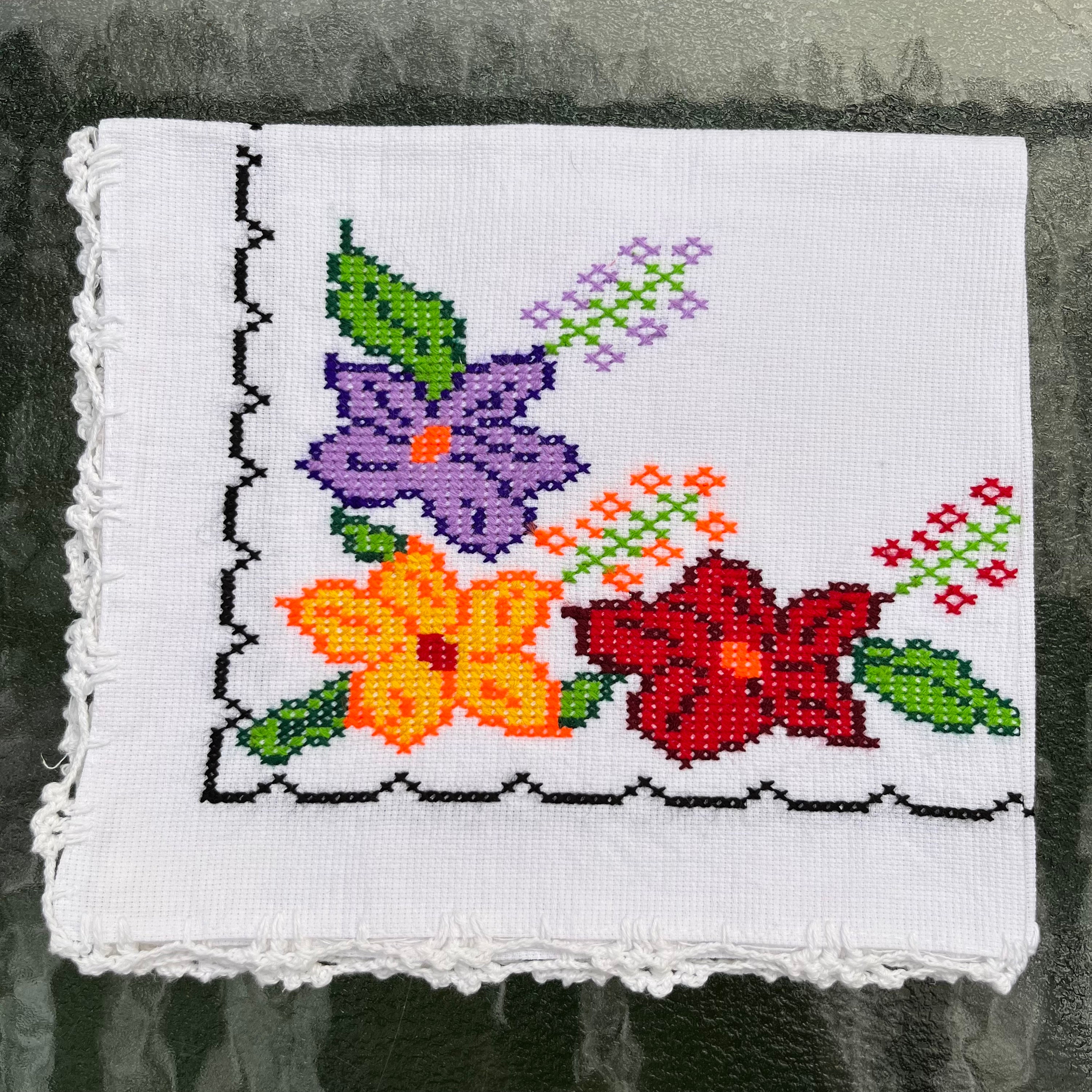 Punto de cruz servilletas - Etsy México Punto de cruz servilletas - Etsy México