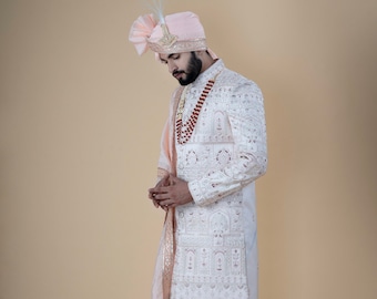 Graceful Gajaree Sherwani Set