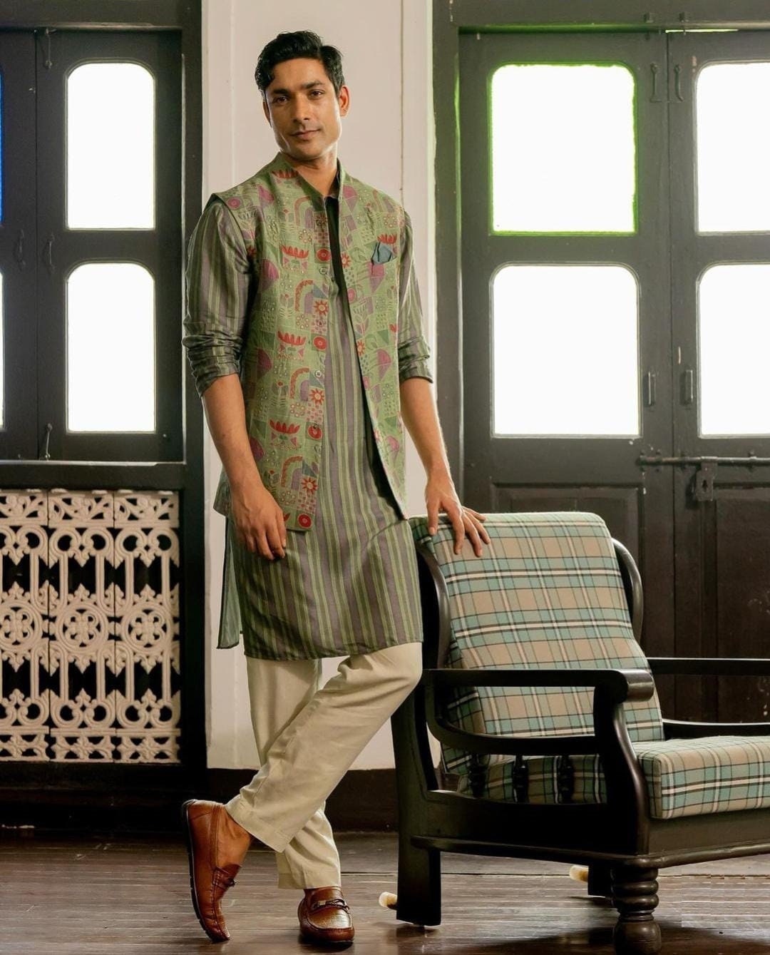 Jacquard kurta for mens deals