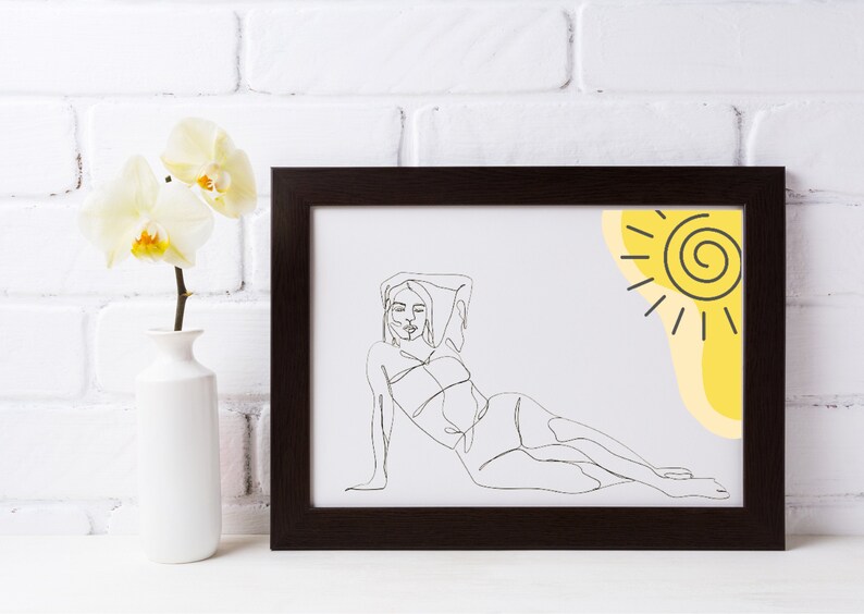 Woman Line Art Body Line Art Instant Download Digital Print Etsy
