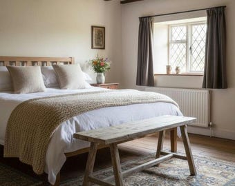Rustic Wide Bench