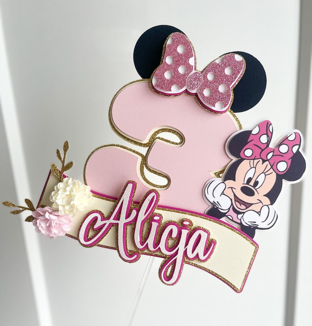 Handmade Minnie Mouse Cake Topper Customize With Name. Etsy — free download