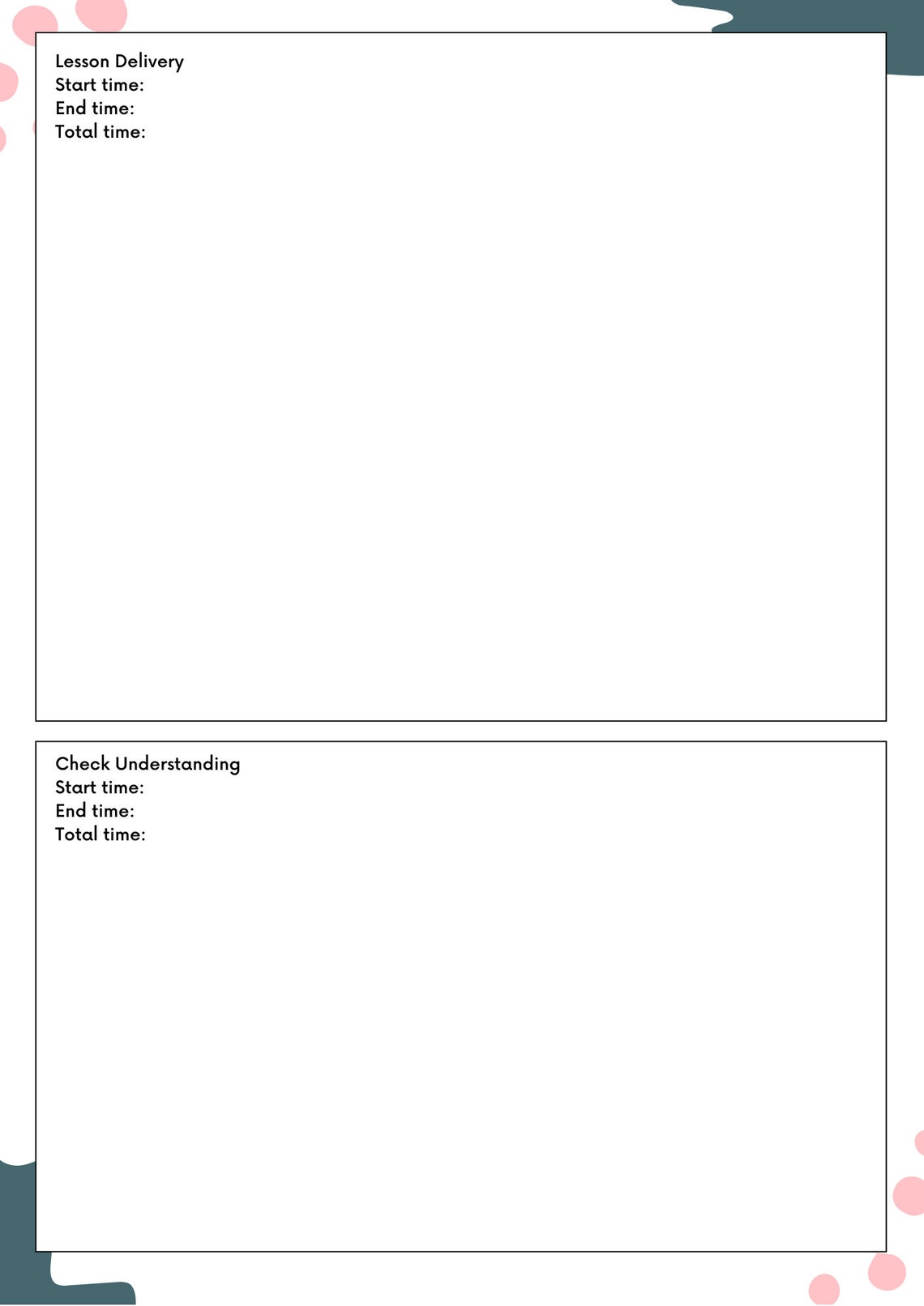 Effective Lesson Plan Template for Teachers - Etsy
