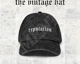 Chapéu vintage bordado de reputação feito sob encomenda