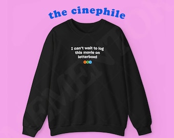 No puedo esperar para registrar esta película en letterboxd, regalo perfecto para entusiastas del cine, ropa cómoda, ideal para noches de cine, estilo informal, Letterboxd