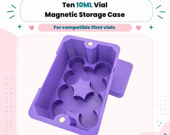 10 Vial Magnetic Storage Case | 10ml Peptide, Insulin, TRT Organizer