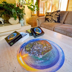 Hawaii Sunset Puzzle - 500 Piece - Round Jigsaw Puzzle - Gift Idea - Photography Puzzle