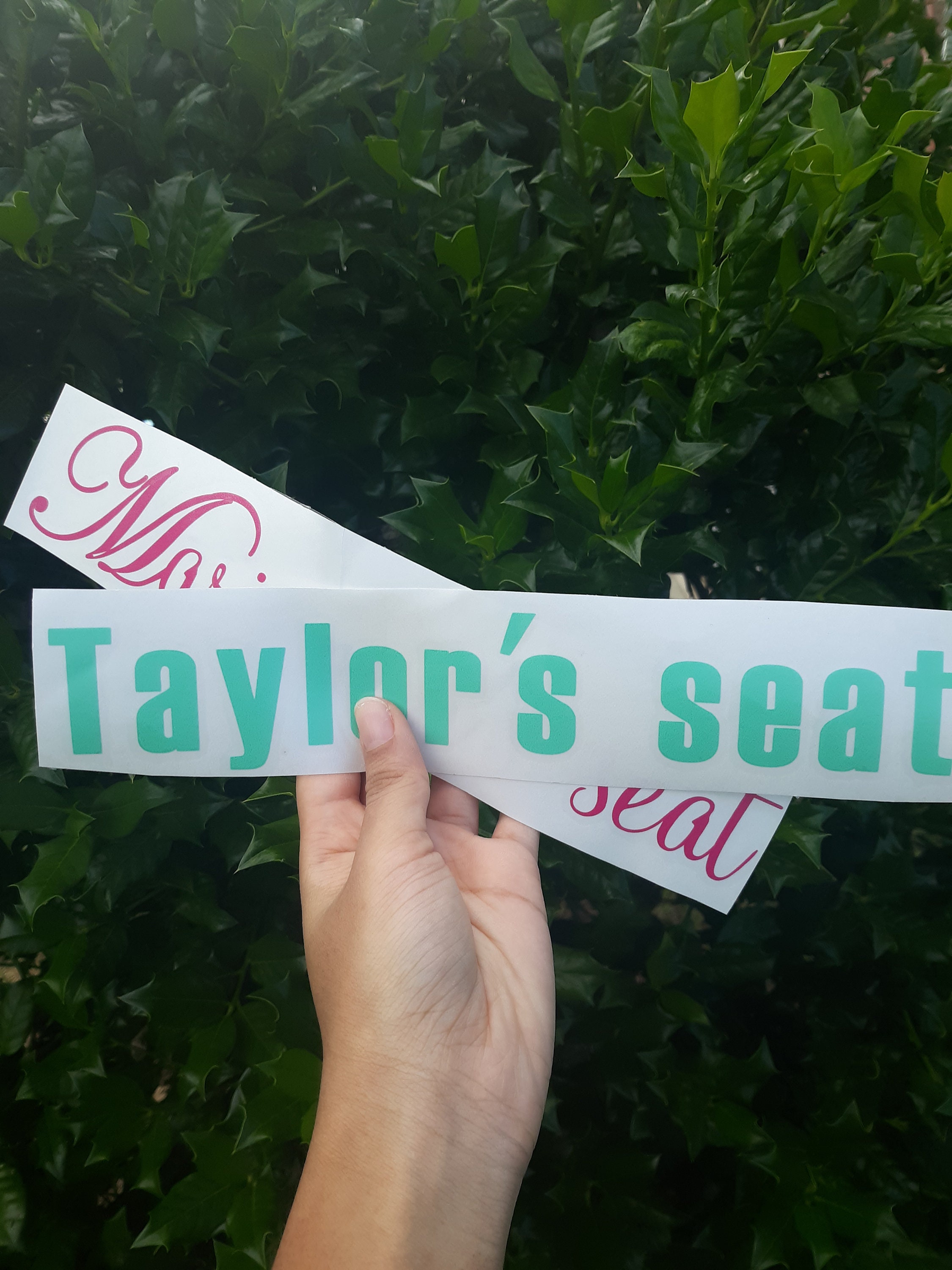 Girlfriends Seat Decal Name Decal for Car Gifts for Him | Etsy