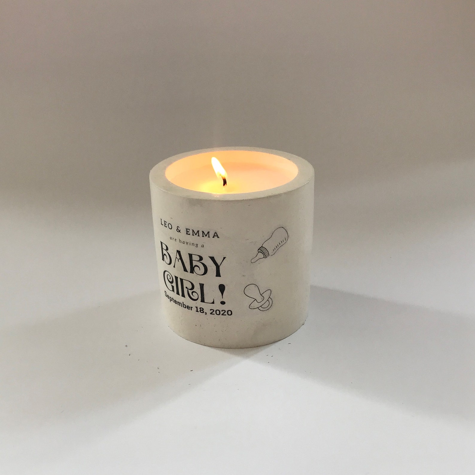 Baby shower gift Personalized candleBaby candle Unique Etsy