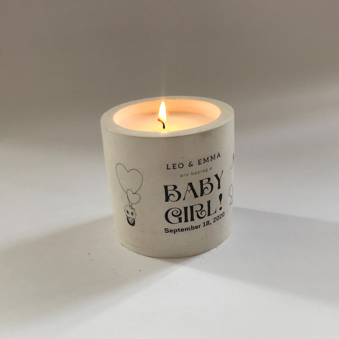 Baby shower gift Personalized candleBaby candle Unique Etsy