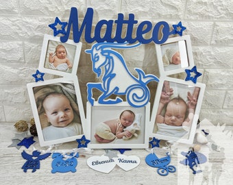 Newborn Photo Prop, Newborn Decorations, Photo Frame Set, Baby Frame, Baby Photo Frame, Personalized Frame, Personalized Gift, Baby Shower