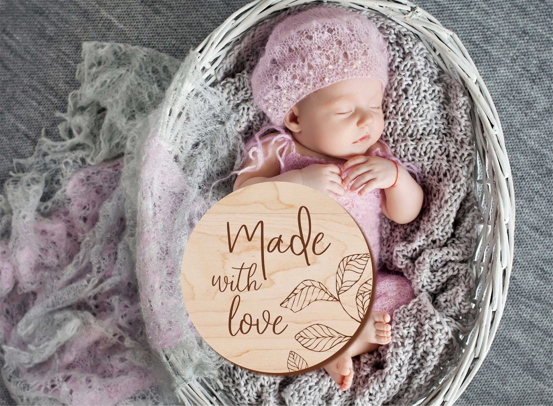 Birth Announcement Handmade Wood Sign Birth Announcement Etsy