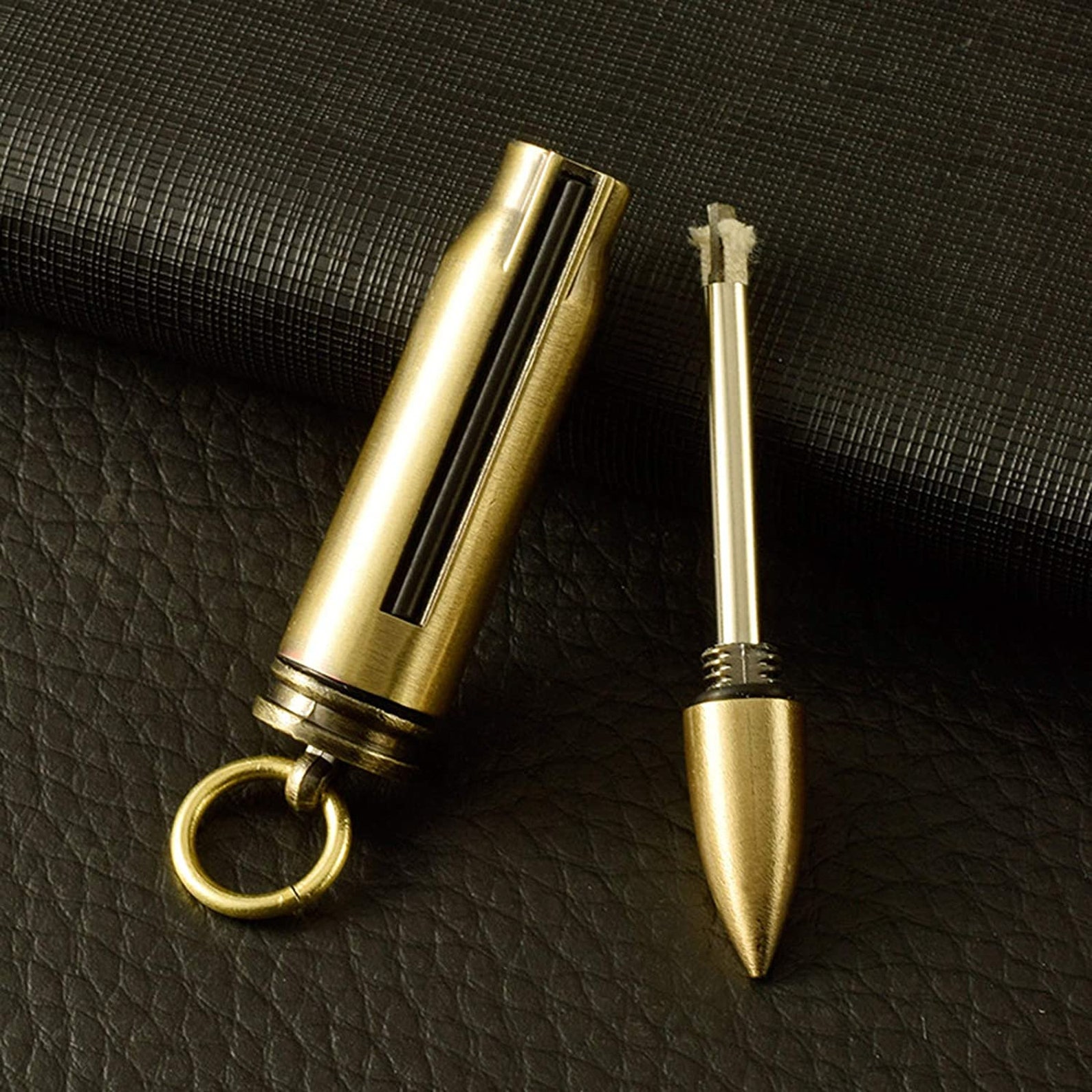 Permanent Match Keychain Fire Starter Flint Permanent Metal Etsy