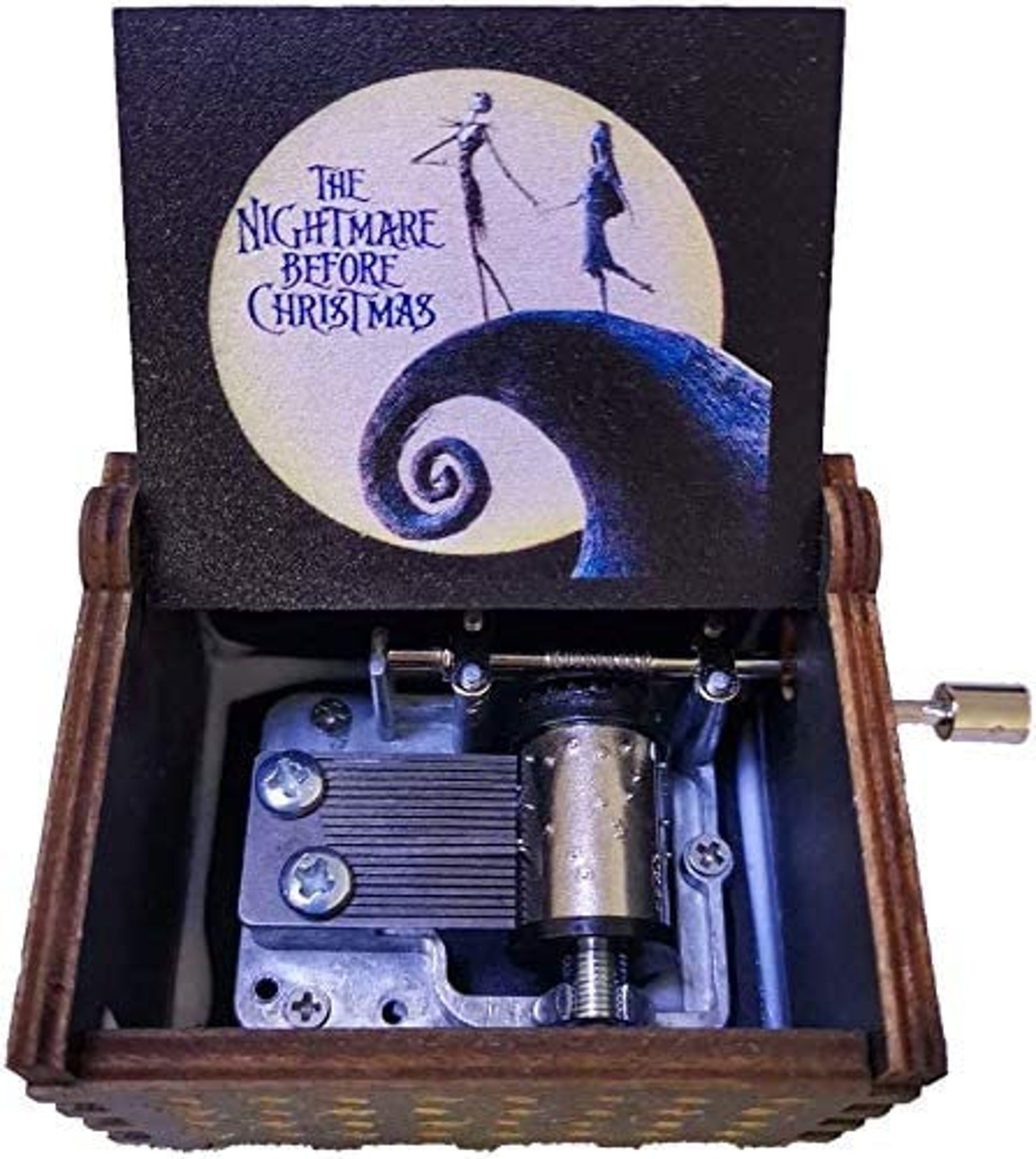 The Nightmare Before Christmas Wood Vintage Music Box Jack Etsy Nightmare Before Christmas Music Box