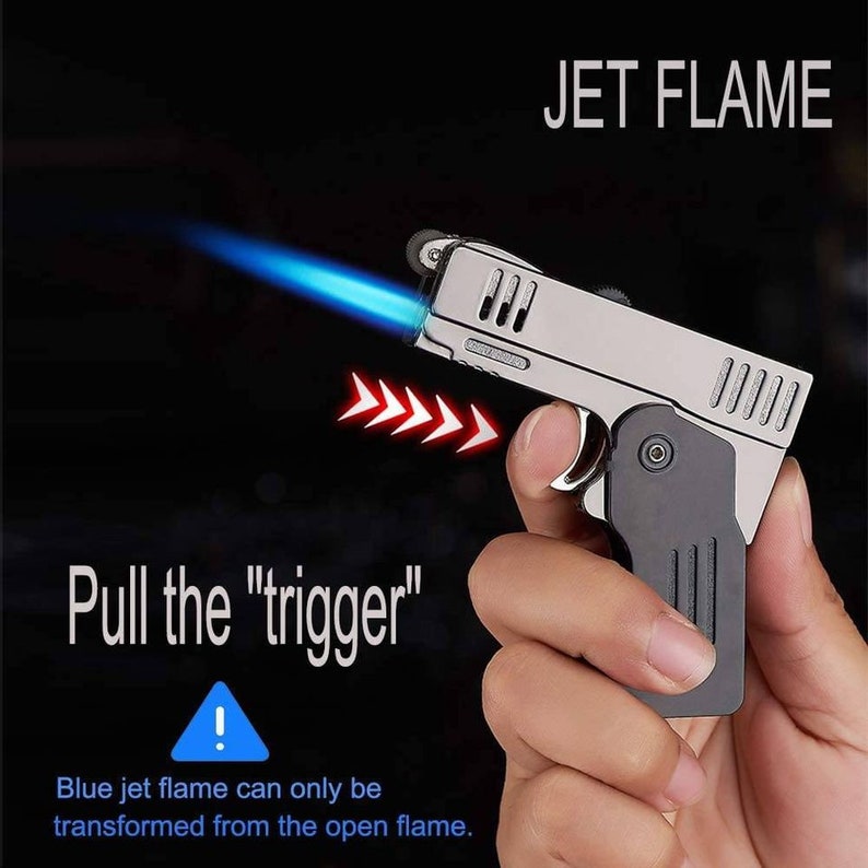 Foldable Gun-Shaped Torch Lighter Switchable Lighter Butane image 4