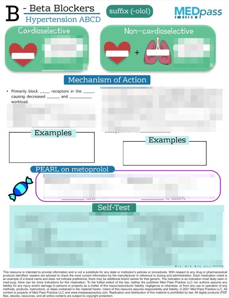 Pharmacology Abcd's of Hypertension Complete Bundle - Etsy