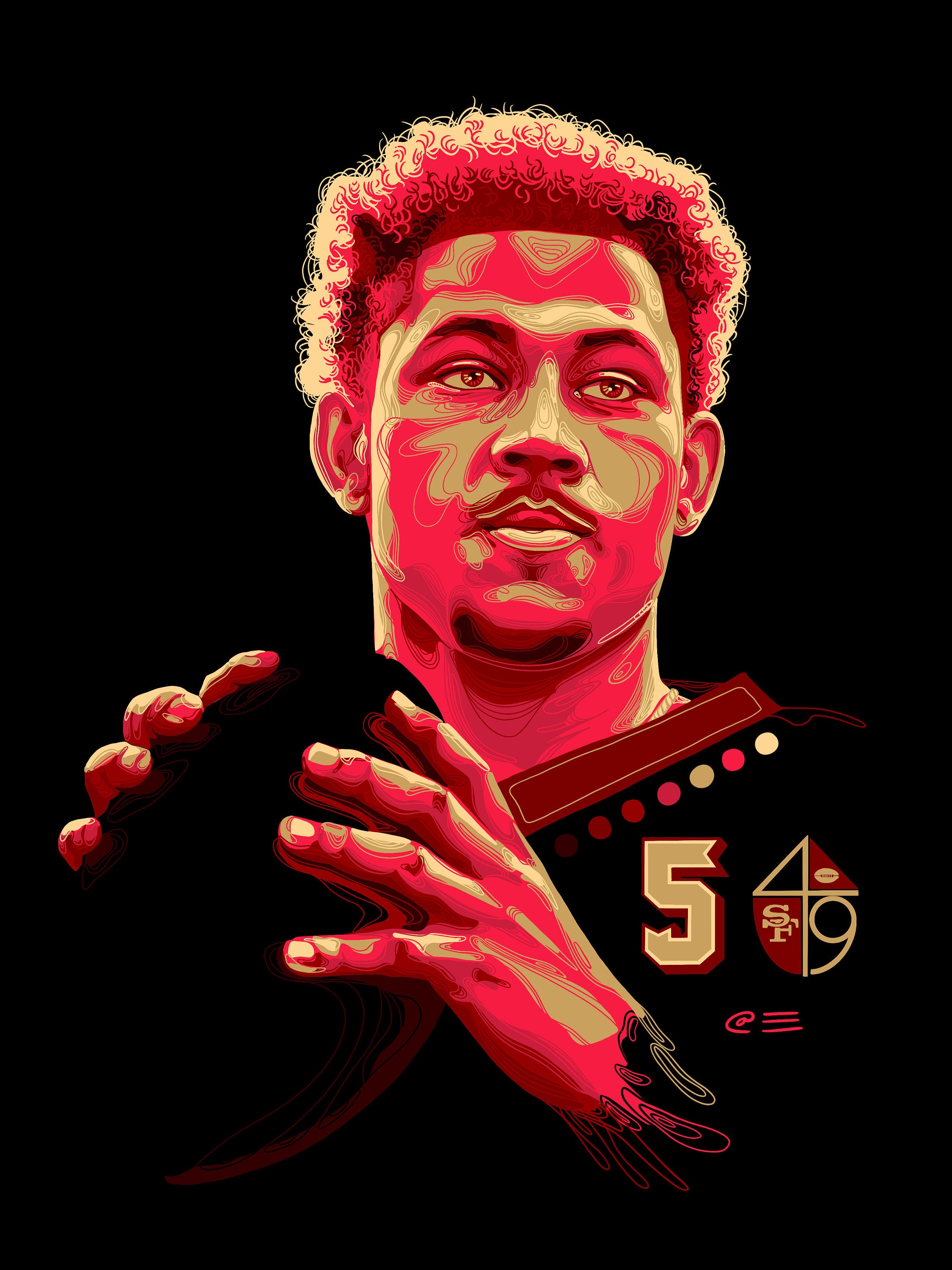 Trey Lance Impresión de arte de los 49ers de San Francisco ...