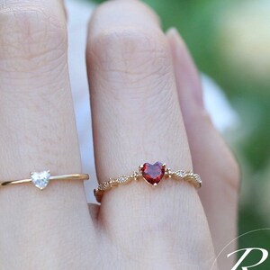 Sterling Silver 14k Gold Plated Cubic Zirconia Heart Shaped Ring ...