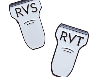 RVT RVS Vascular Tech Sonographer Ultrasound Probe ARDMS Enamel Pin