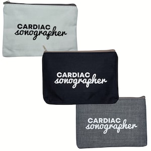 Cardiac Vascular Echo Sonographer Ultrasound Medical Zipper Pouch Gift Cardiovascular Sonography