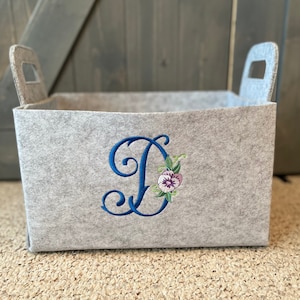 Personalized Collapsible Felt Bins