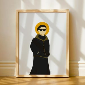 Saint John Paul II Wall Print - JPII - Pope John Paul - Minimalist Catholic Art - Digital Download - Catholic Print - Religious Home Decor